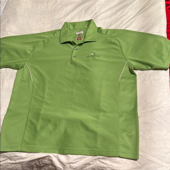 Antigua Green Polo Shirt Performance Fabric - Picture 3 of 3
